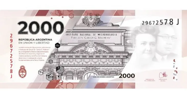 Nuevo billete de $2.000
